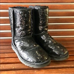 Black Sequin UGG Boots